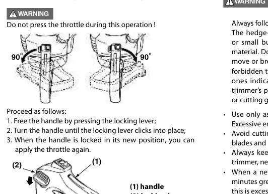 Handle adjustment
