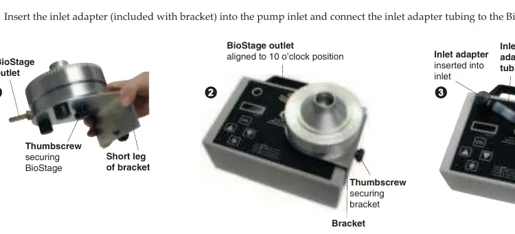 BioStage Impactor mounting steps