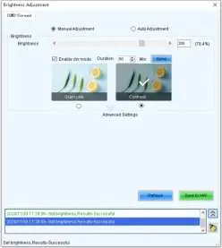 Brightness adjustment settings