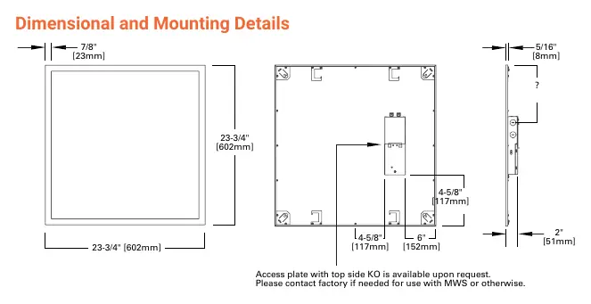 Dimensional and Mounting Details