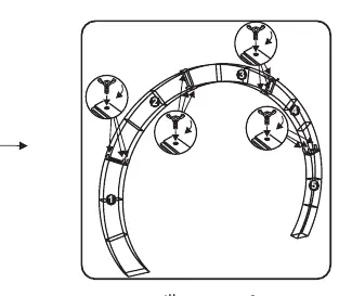 Illustration 1: Connecting archway pieces