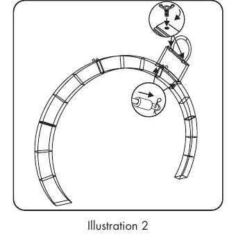 Illustration 2: Attaching decorative topper