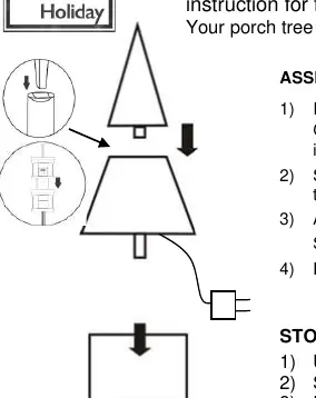 Assembly diagram showing trunk and light connection