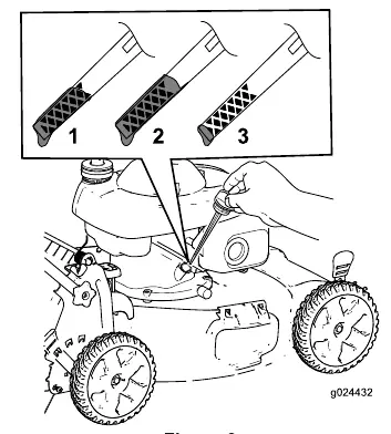Checking the oil level