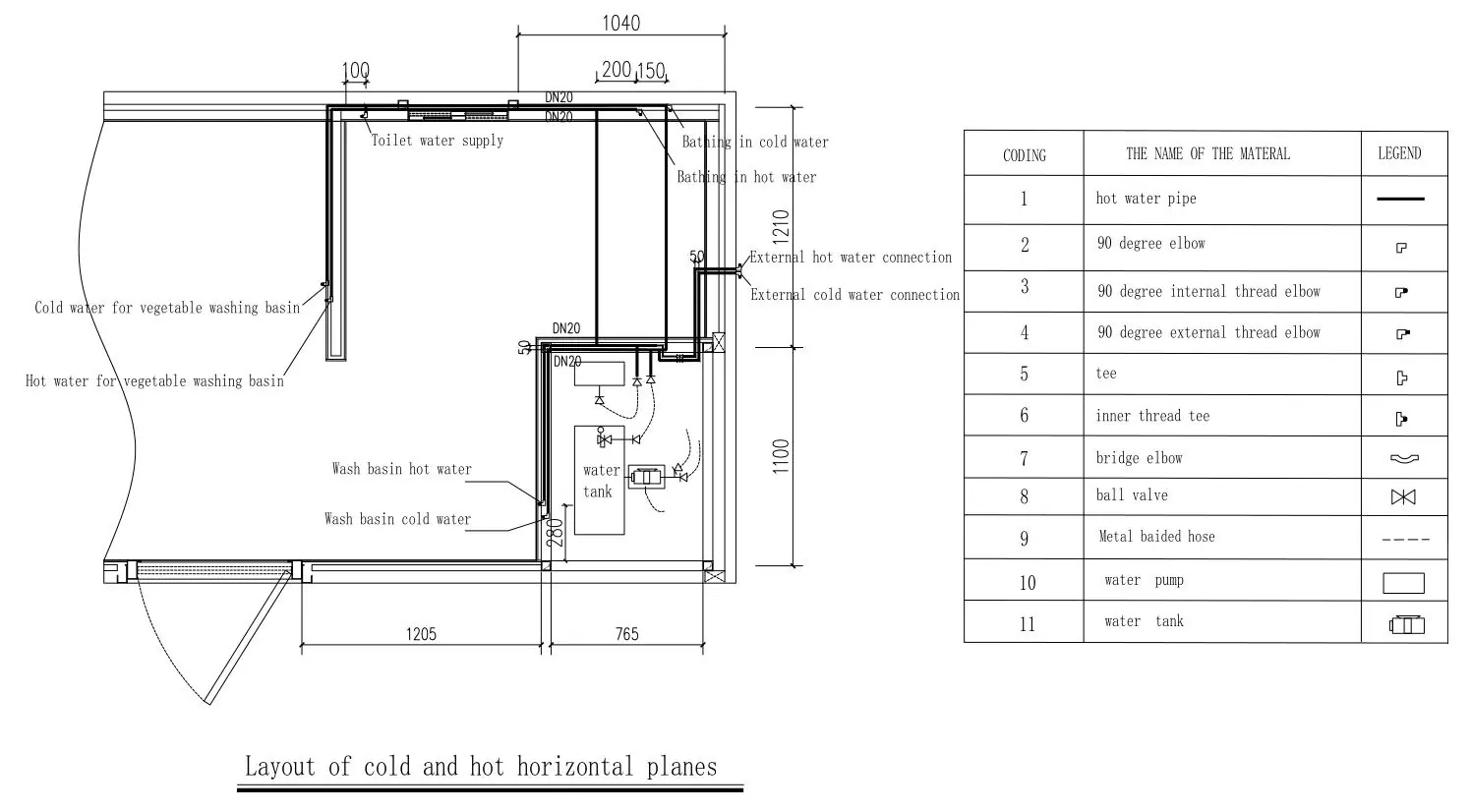 Waterway and plumbing diagram