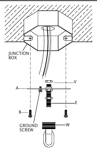 Mounting bracket and screw collar loop assembly