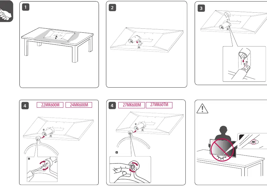 Monitor stand assembly steps