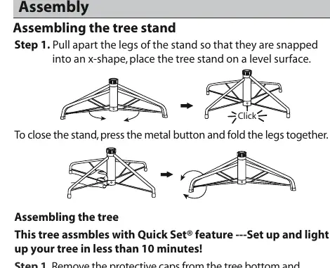 Tree assembly steps