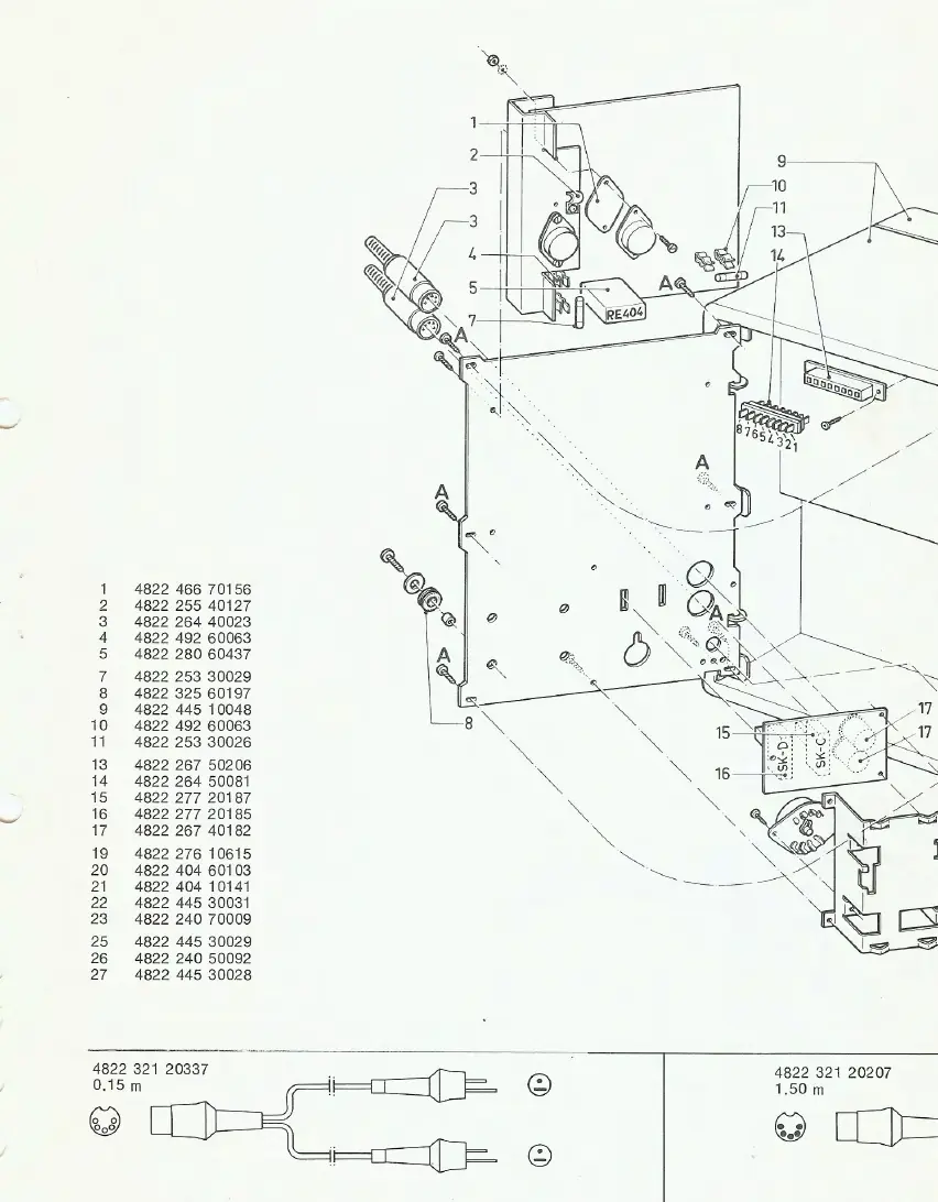 Exploded view of the speaker assembly.