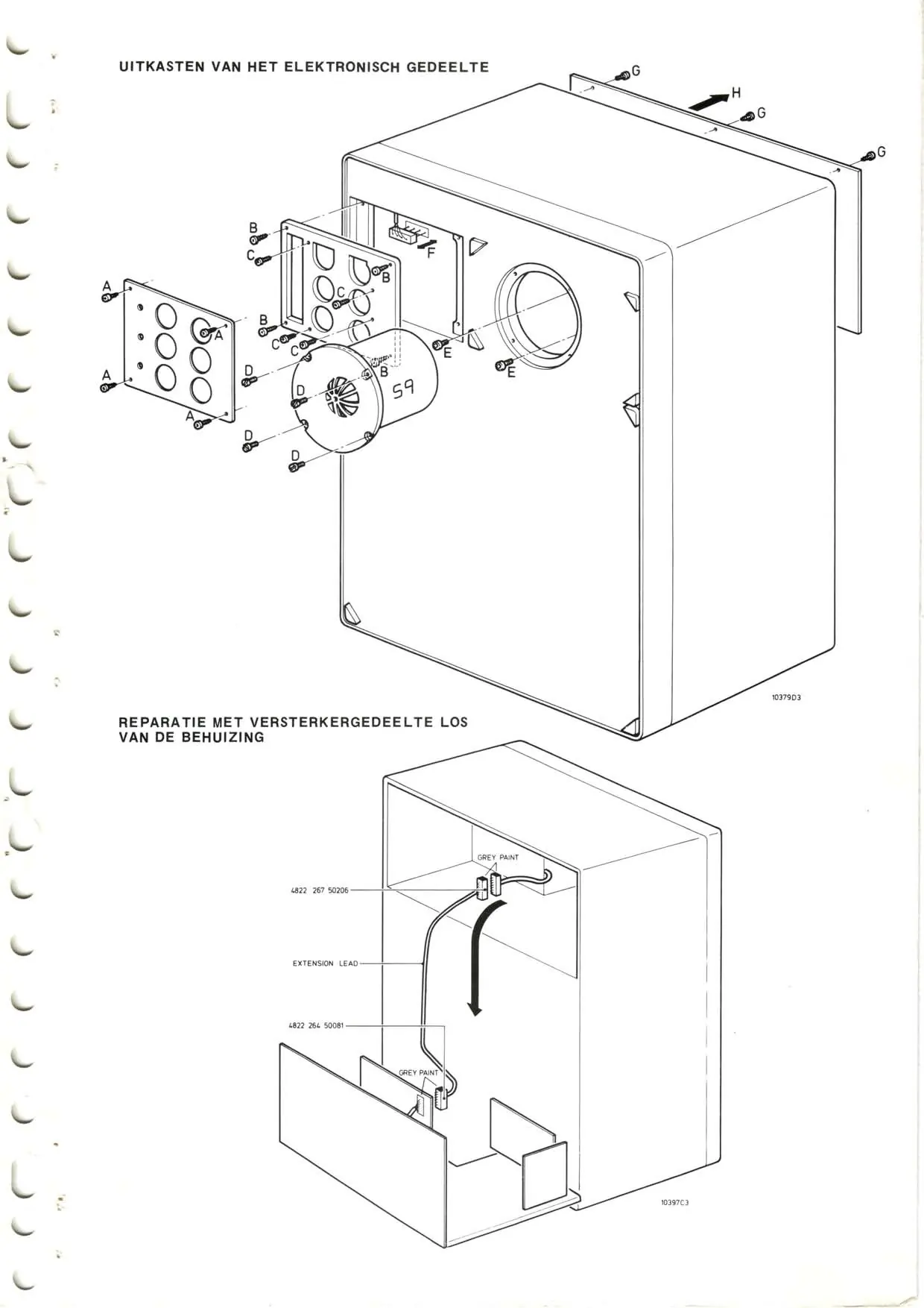 Electronic section disassembly
