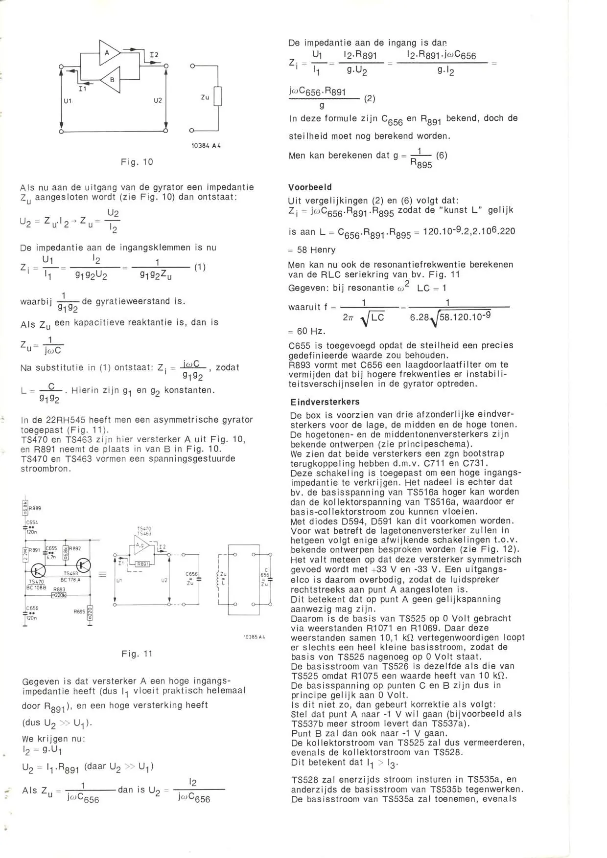 Placement influence on acoustic response