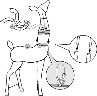 Assembly diagram for the deer figures