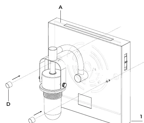 Securing the fixture to the mounting plate.