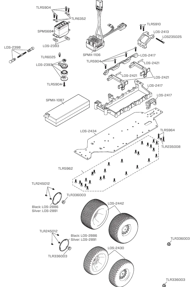 Chassis and Drivetrain Exploded View