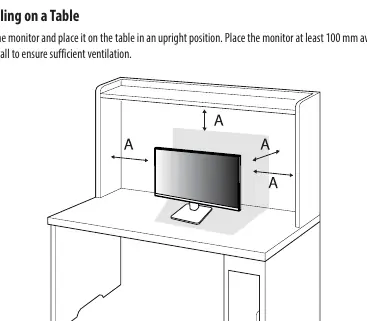 Installing on a table