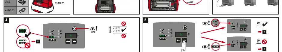 Status indicators and control panel operation.