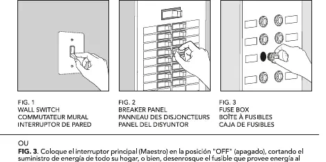 Power disconnection steps