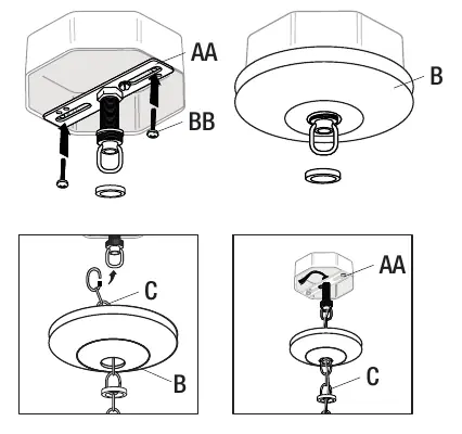 Securing the mounting unit