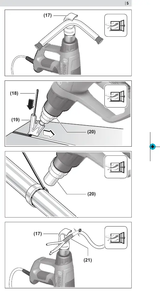 Application examples D, E, F, and G
