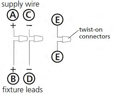 Wiring diagram for fixture connection