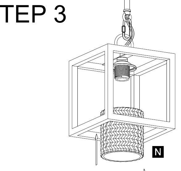 Step 3: Installing the glass shade.