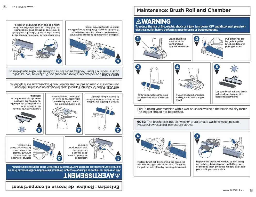Brush roll maintenance