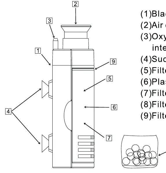 Hygger HG-044 filter diagram and components