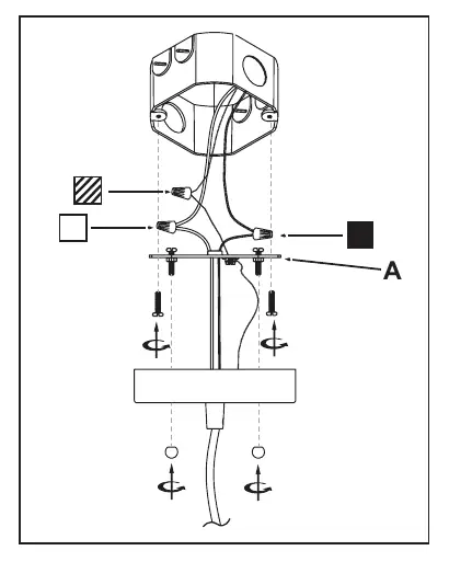 Wiring diagram and mounting plate installation