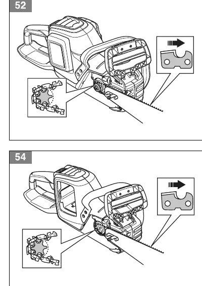 Installing the guide bar and chain