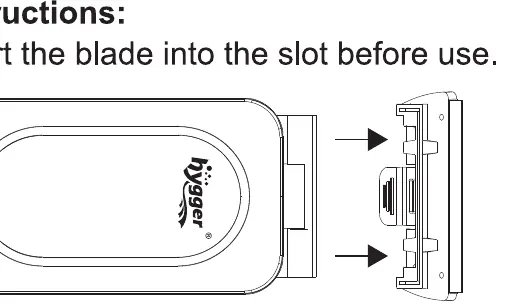 Inserting the blade into the slot