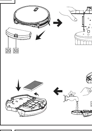 Cleaning the dust collector (Fig. I)