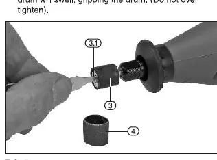 Fitting sanding drums (Fig. 5)