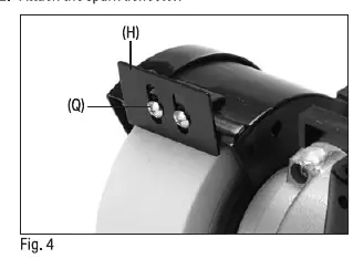 Spark deflector installation