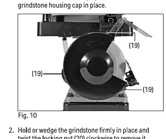 Replacing the grindstone