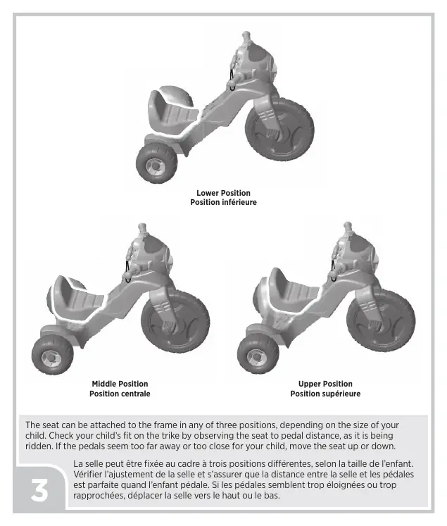 Three seat positions