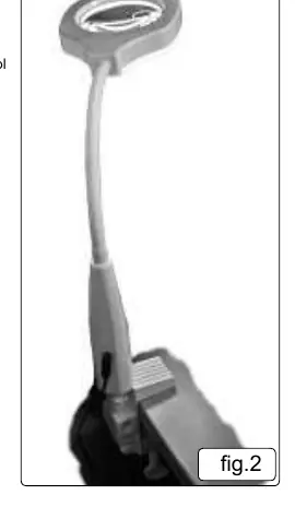 Assembled lamp on base