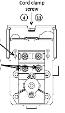 Cord Clamp and Terminal Diagram