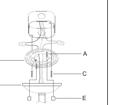 Wiring and mounting bar installation diagram