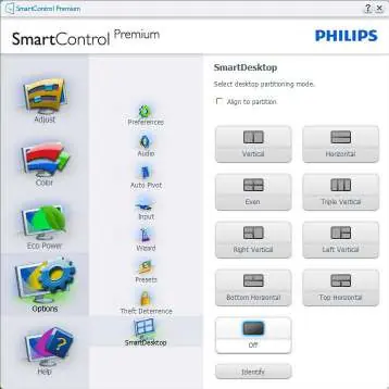 SmartDesktop settings
