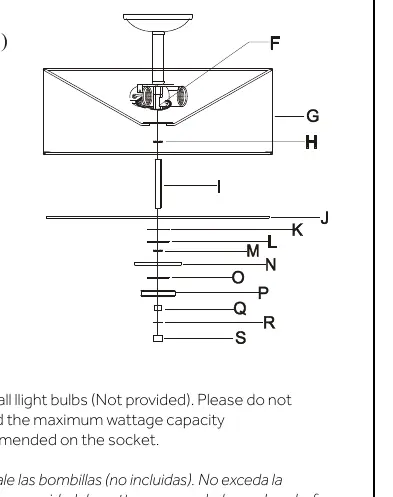 Assembly diagram for the glass and decorative components.