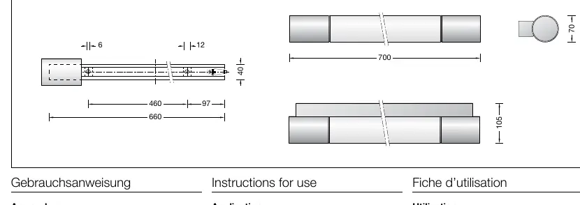 Dimensions of the BEGA 23256.3 wall luminaire.
