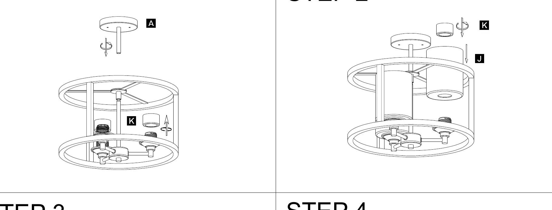 Assembly steps 1 and 2