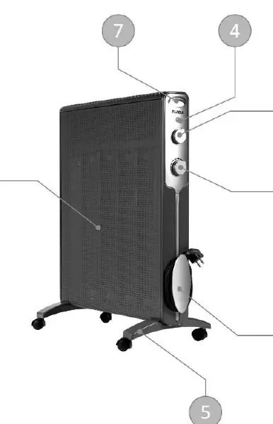 Parts diagram of the Flama 2335FL heater