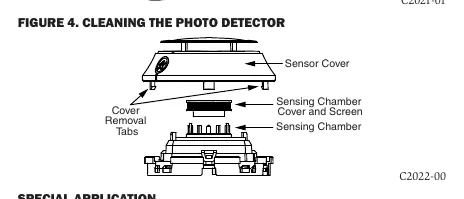 Exploded view of the photo detector for cleaning.