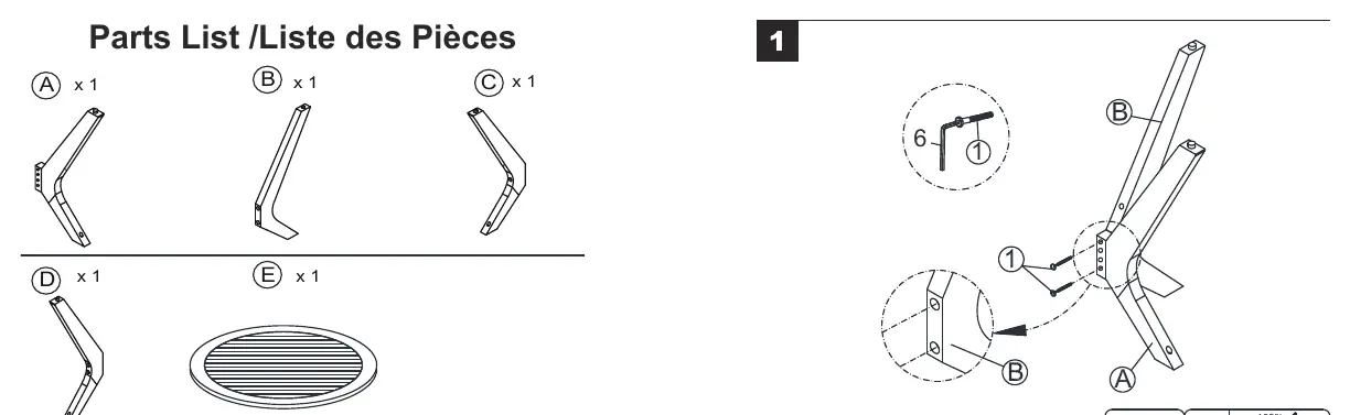 Parts and Hardware List