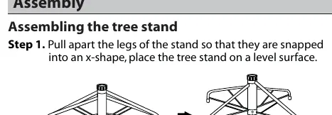 Assembling the tree stand