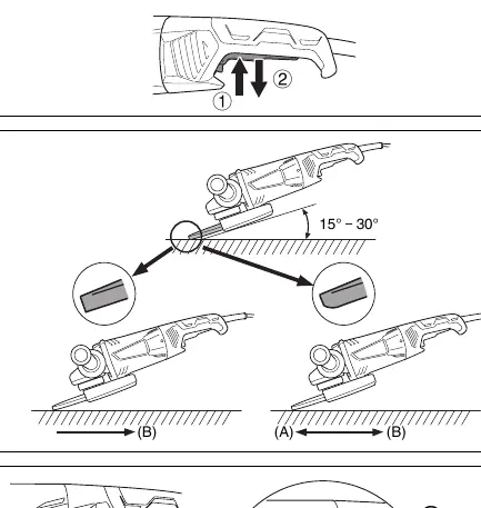 Grinding angle and method