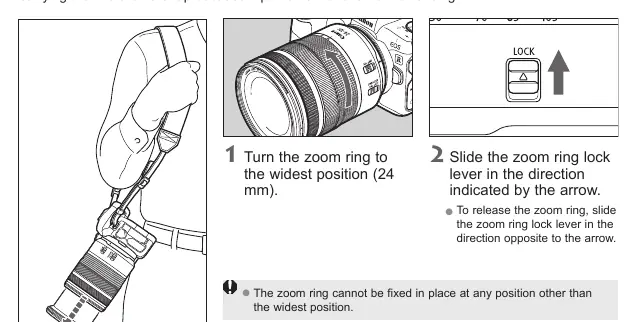 Fixing the zoom ring
