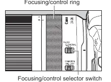 Focusing/control selector switch