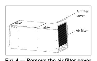 Removing the air filter cover